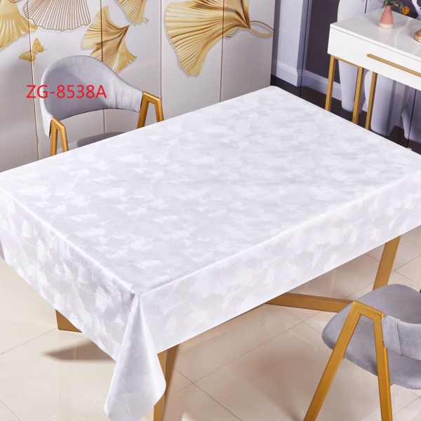 ZG-8538 Клеенка Imperio шелкография на ткани белая 0,28мм*1,37м*20м